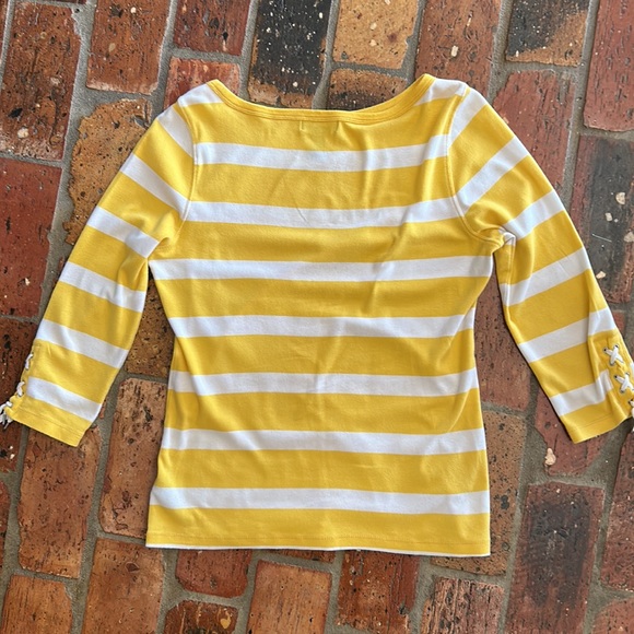 Lauren Ralph Lauren Stripped 3/4 sleeve blouse sz M - Picture 7 of 10
